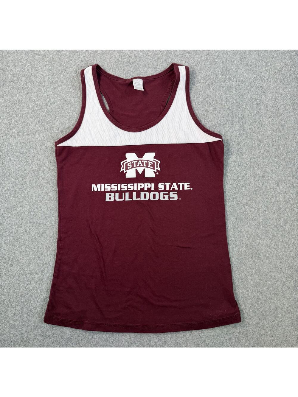 Mississippi State Bulldogs Sideline Apparel Women's Small Tank Top Maroon White